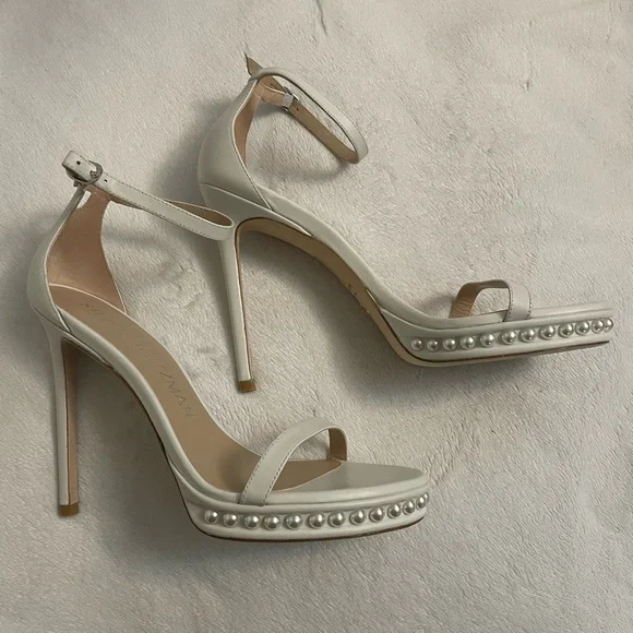 NWT Stuart Weitzman Disco Embellished Ankle Strap Sandals - Picture 3 of 8